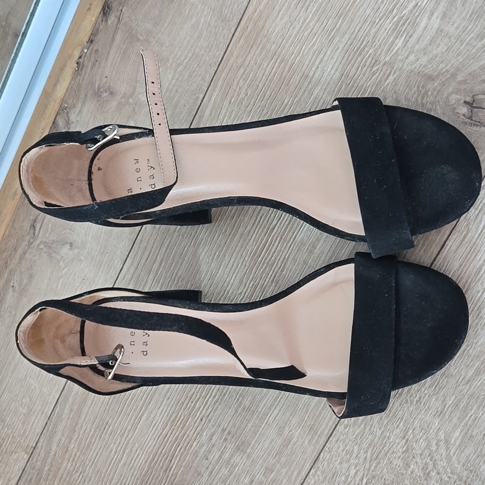 A New Day Black Heeled Sandals